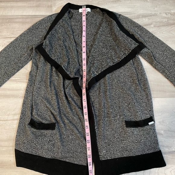 Calvin Klein Gray & Black Cardigan With Pockets - Size Small - Picture 8 of 10